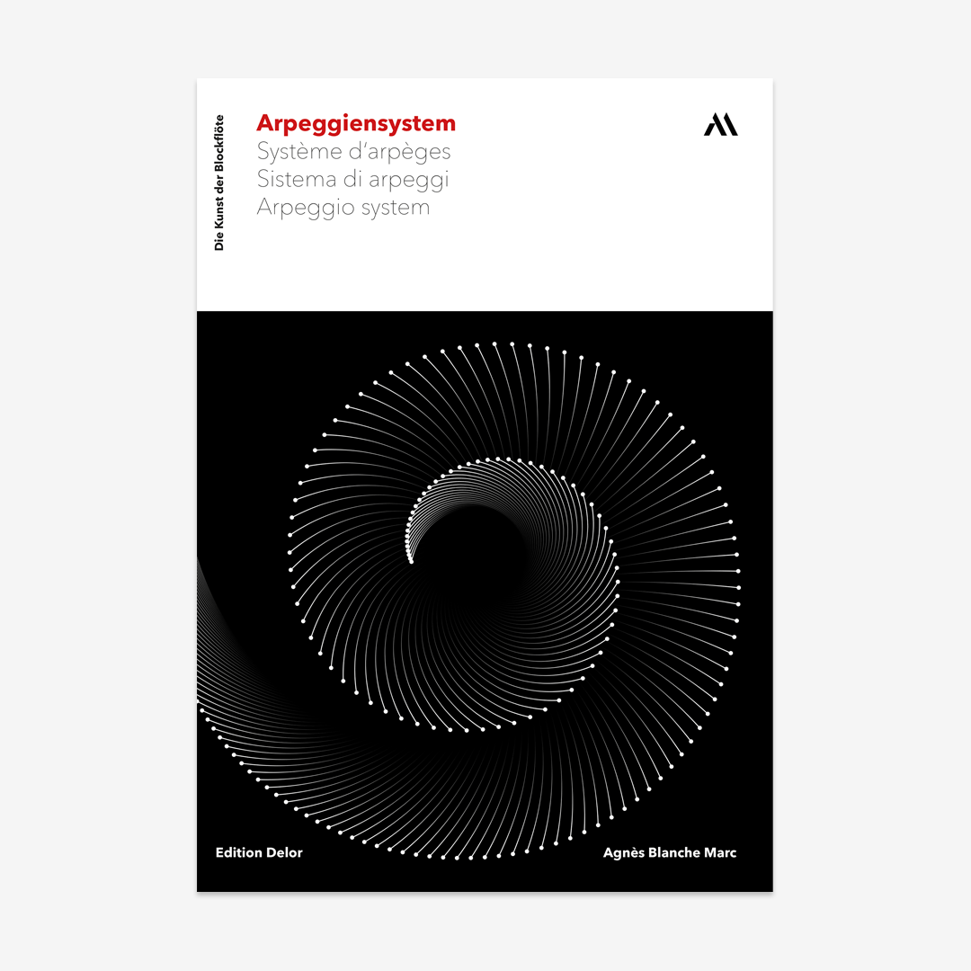 Arpeggien System für Altblockflöte / viersprachig
